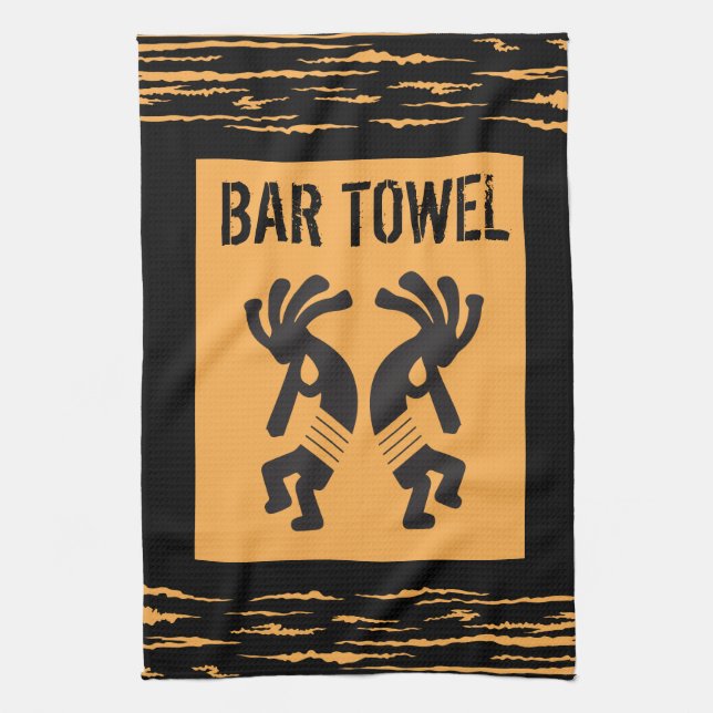 Indian Stil Kokopelli Pub Towel Kökshandduk (Vertikal)