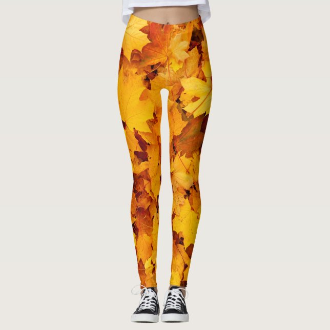 Indian Summer Golden Löv Leggings (Framsida)