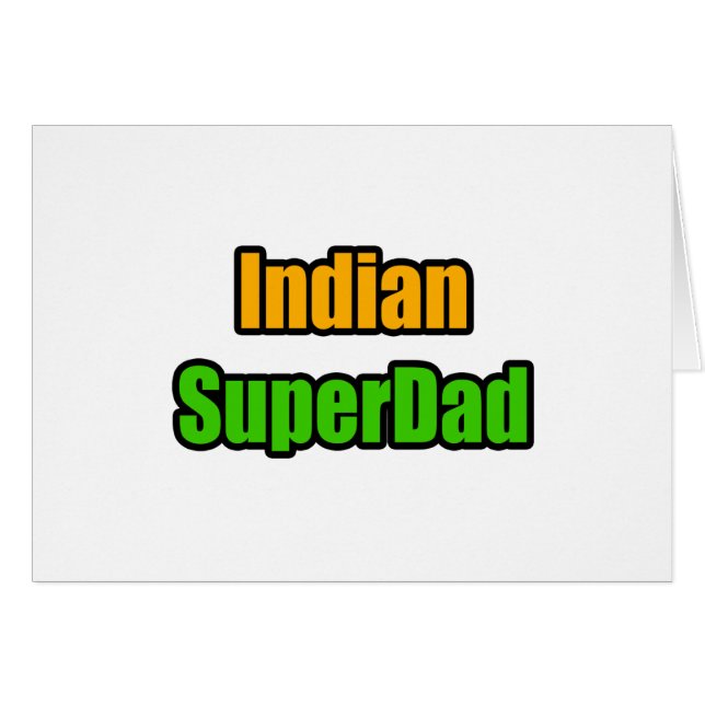 Indian SuperPappa Hälsningskort (Framsidan Horizontal)