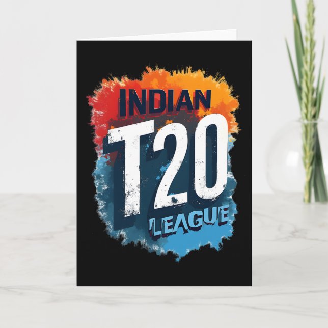 Indian T_20 League 2025 Cricket Design  Kort (Framsida)