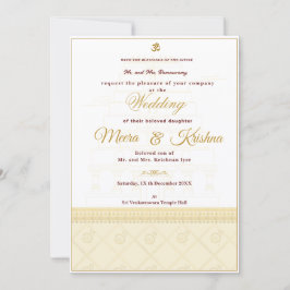  Indian Temple Wedding Invitation  Inbjudningar