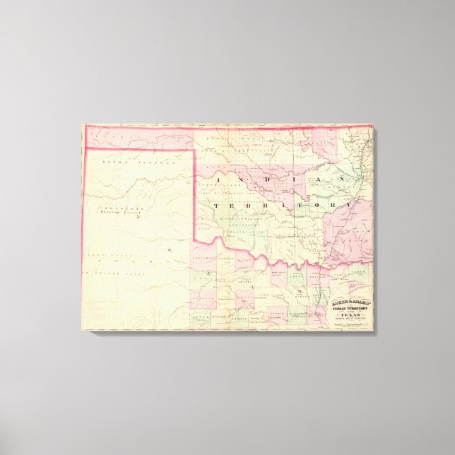 Indian Terr, Texas NW-andel Canvastryck (Framsida)