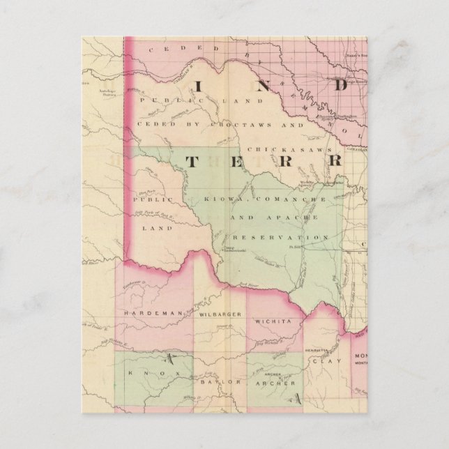 Indian Terr, Texas NW-andel Vykort (Framsida)