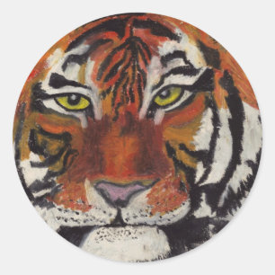INDIAN TIGER-klistermärken Runt Klistermärke
