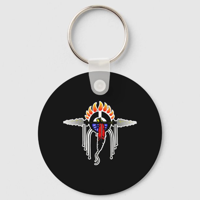 Indian Totem Black Nyckelring (Framsida)