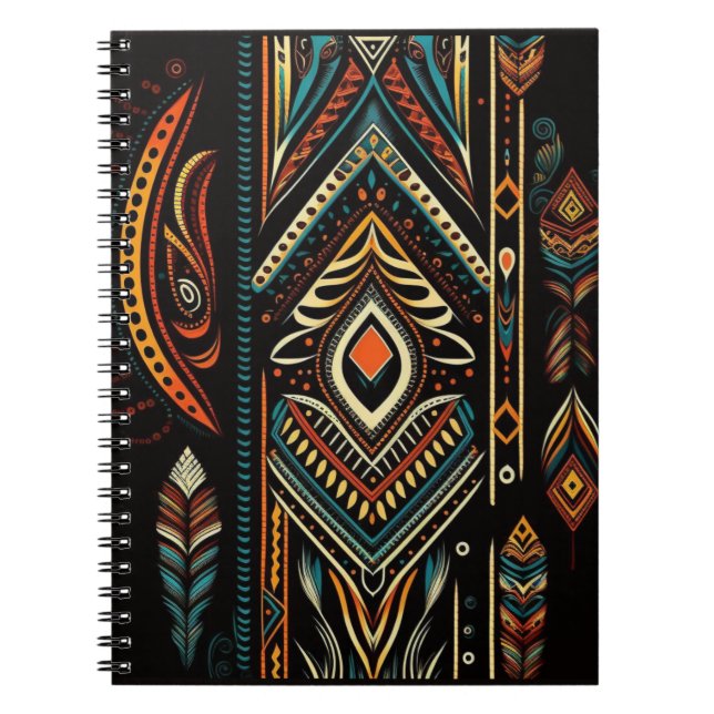 Indian Tribal Batik Anteckningsbok (Framsidan)