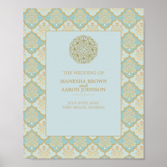INDIAN TURQUOISE - Bröllop Poster (Framsidan)