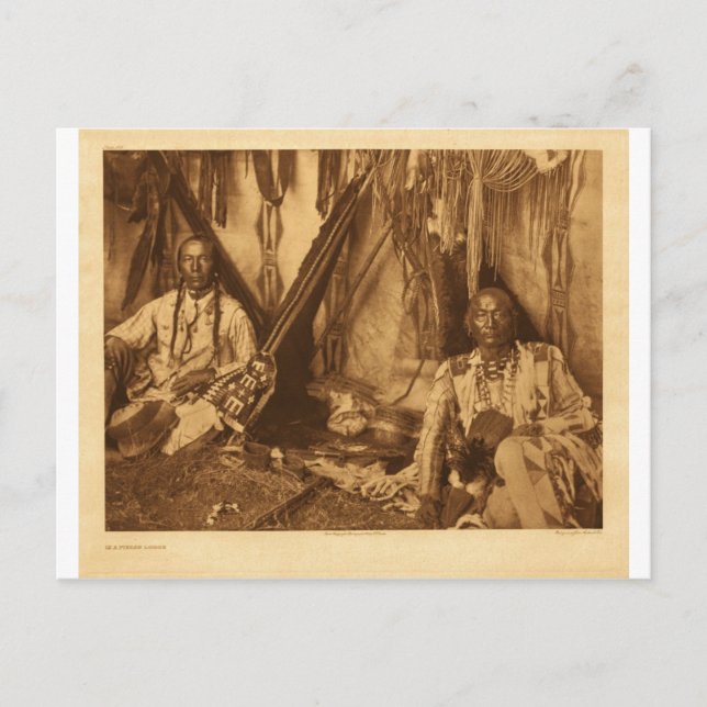 Indian Vintage Porträtt Vykort (Framsida)