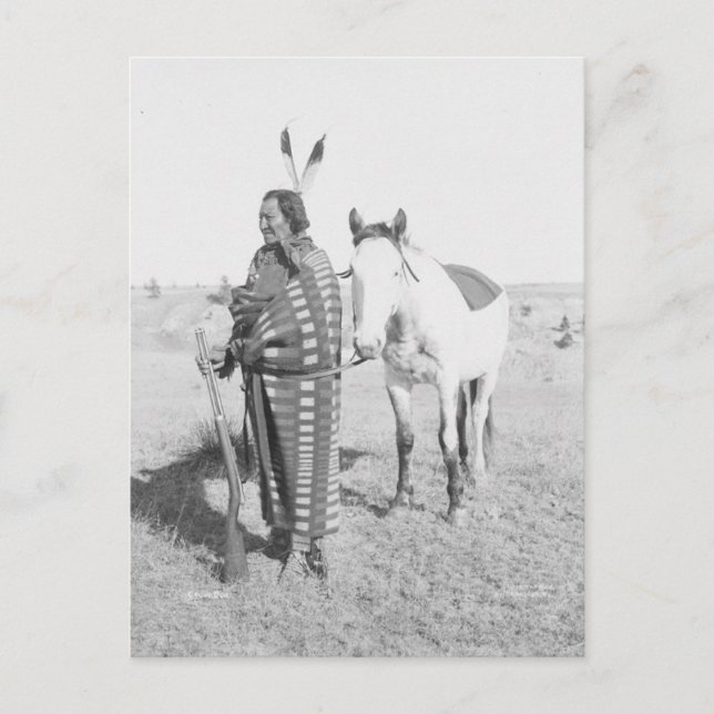 Indian Vintage Porträtt Vykort (Framsida)