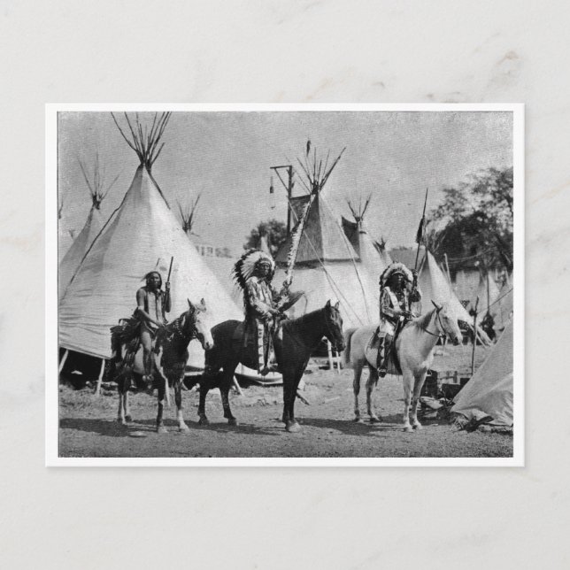Indian Vintage Porträtt Vykort (Framsida)