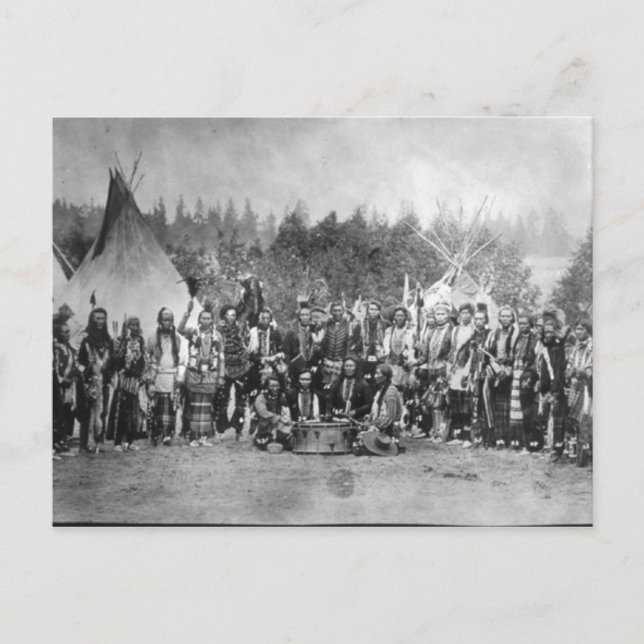 Indian Vintage Porträtt Vykort (Framsida)