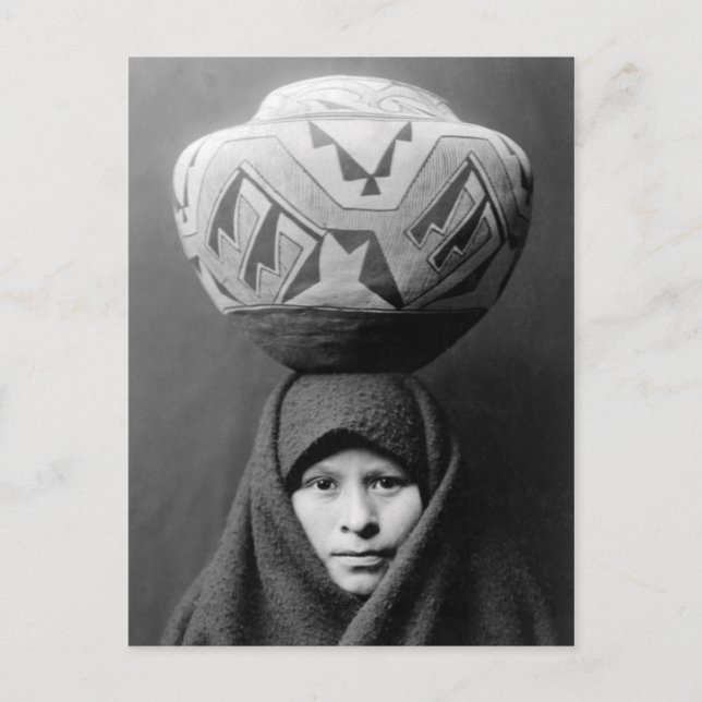 Indian Vintage Porträtt Vykort (Framsida)