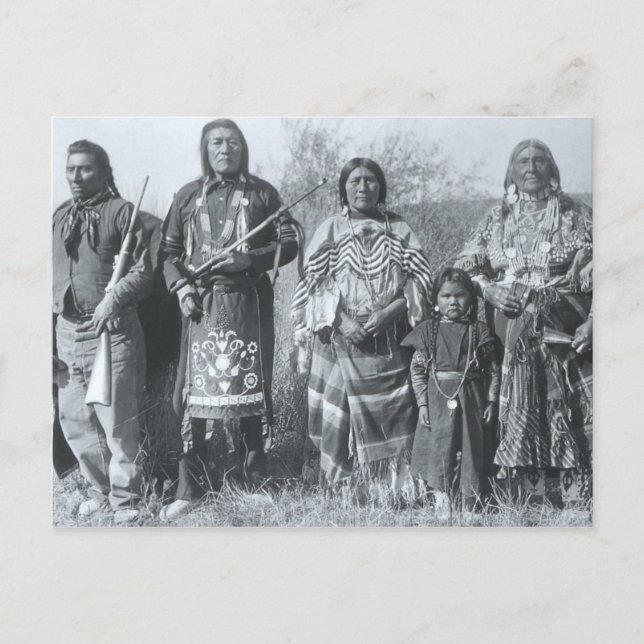 Indian Vintage Porträtt Vykort (Framsida)
