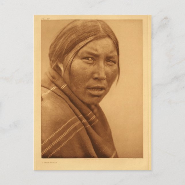 Indian Vintage Porträtt Vykort (Framsida)