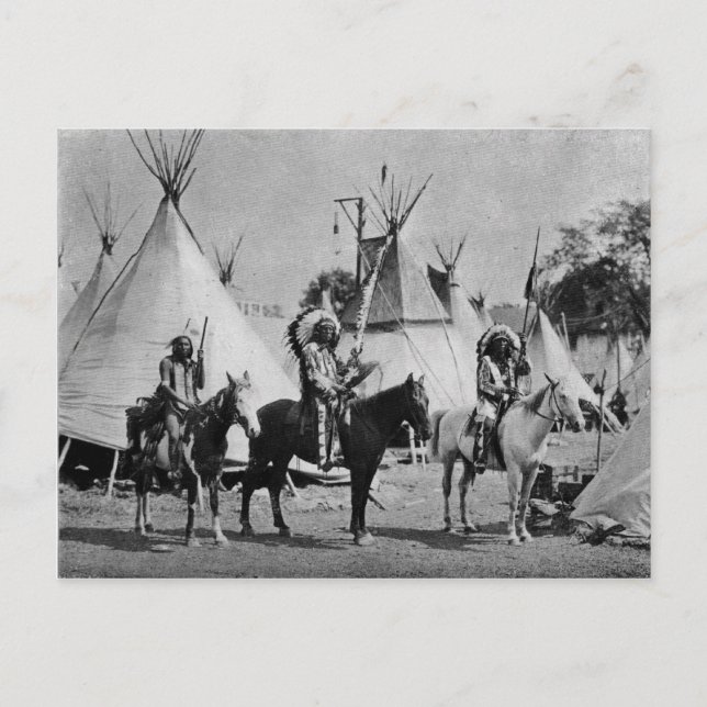 Indian Vintage Porträtt Vykort (Framsida)