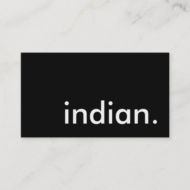 indian. visitkort (Framsida)