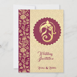 Indian wedding Ganesha hindu invitation Inbjudningar