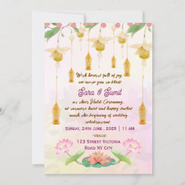 Indian Wedding Haldi Ceremony Invitations  Inbjudningar