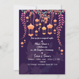 Indian Wedding Sangeet Night Invitations  Inbjudningar
