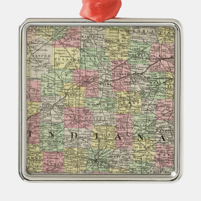 Indiana 6 julgransprydnad metall (Framsidan)