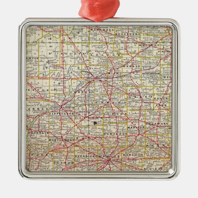 Indiana 7 julgransprydnad metall (Framsidan)