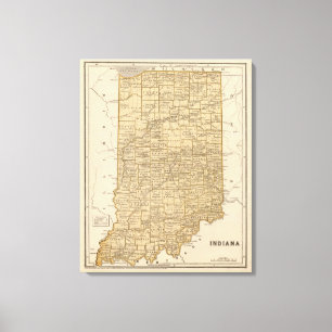Indiana Atlas Karta Canvastryck