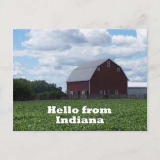 Indiana Barn Postcard Vykort