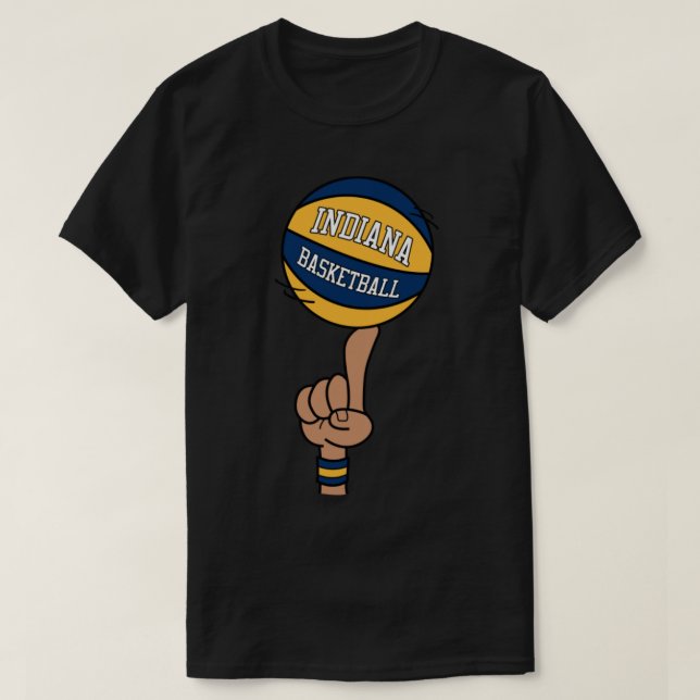 Indiana Basketball Finger Spin T Shirt (Design framsida)
