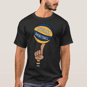 Indiana Basketball Finger Spin T Shirt
