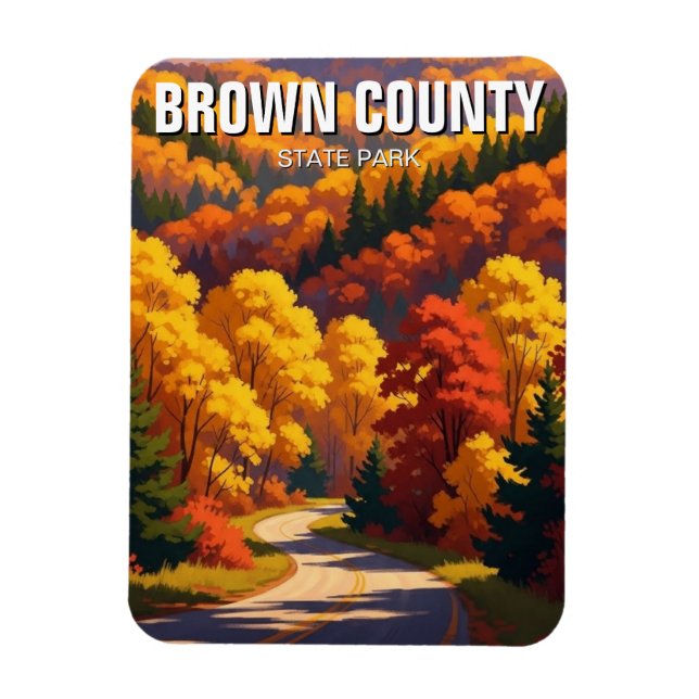 Indiana Brown County State Park Travel Magnet (Vertikal)