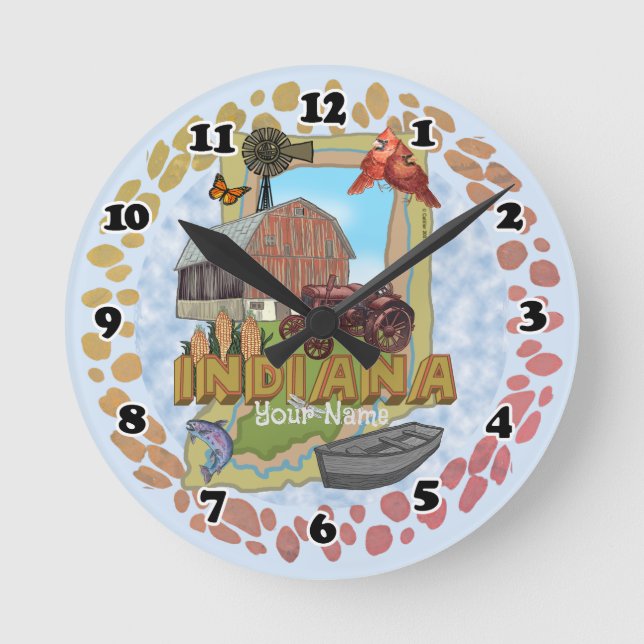 Indiana Clock Rund Klocka (Framsida)