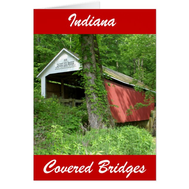 Indiana Covered Bridge Hälsningskort (Framsidan)