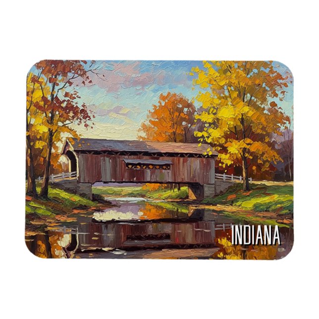Indiana Covered Bridge Magnet (Horisontell)