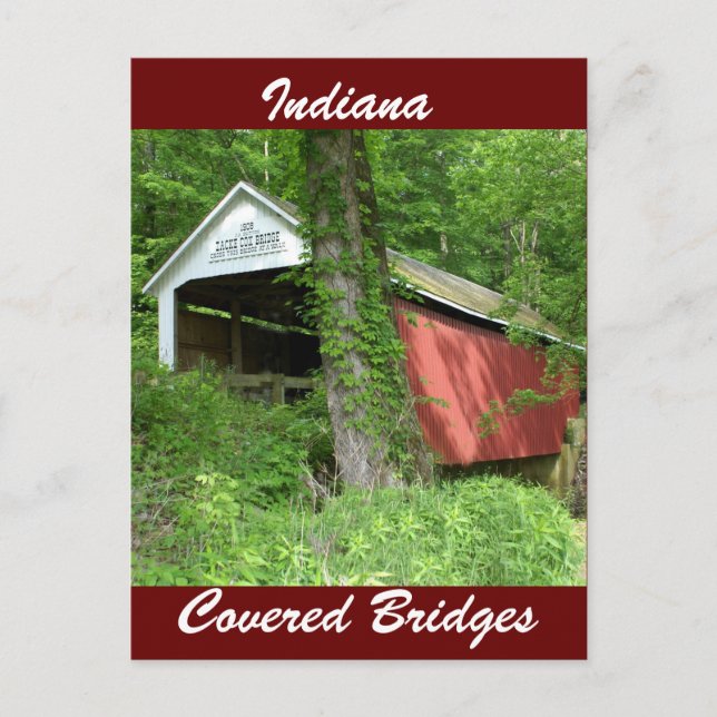 Indiana Covered Bridge Vykort (Framsida)