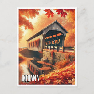 Indiana Covered Bridge Vykort