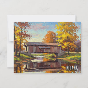 Indiana Covered Bridge Vykort
