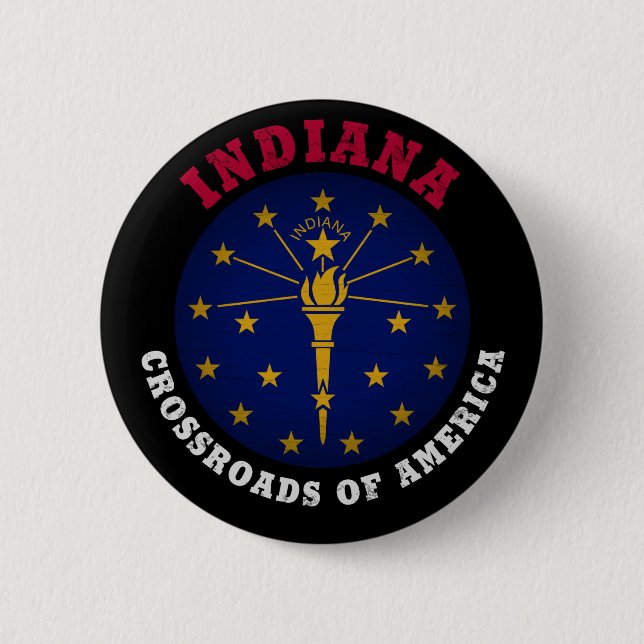 INDIANA CROSSROADS STATLIG FLAGGA KNAPP (Framsida)
