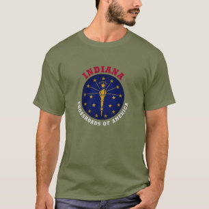 INDIANA CROSSROADS STATLIG FLAGGA T SHIRT