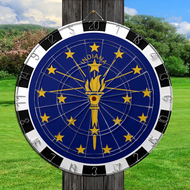 Indiana Dartboard USA & Indiana Flagga / speltavla Darttavla (Skapare uppladdad)