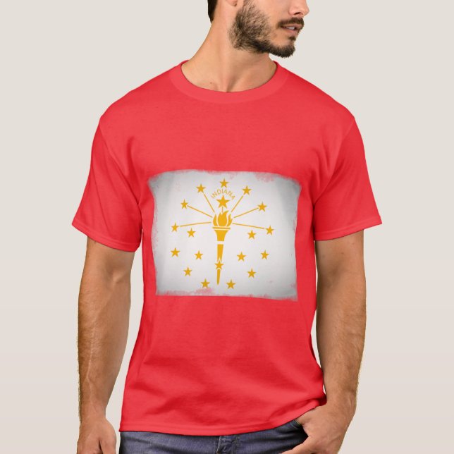 Indiana delstatsflagga t shirt (Framsida)