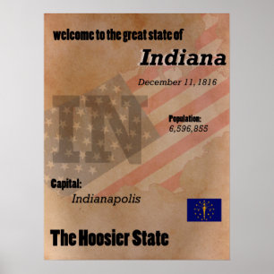 Indiana den statliga klassikern för Hoosier Poster