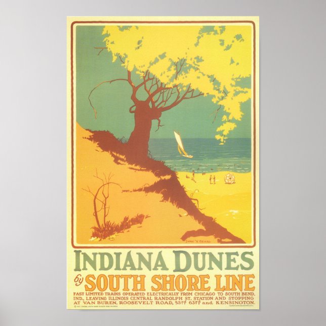 Indiana Dunes Beach Poster (Framsidan)