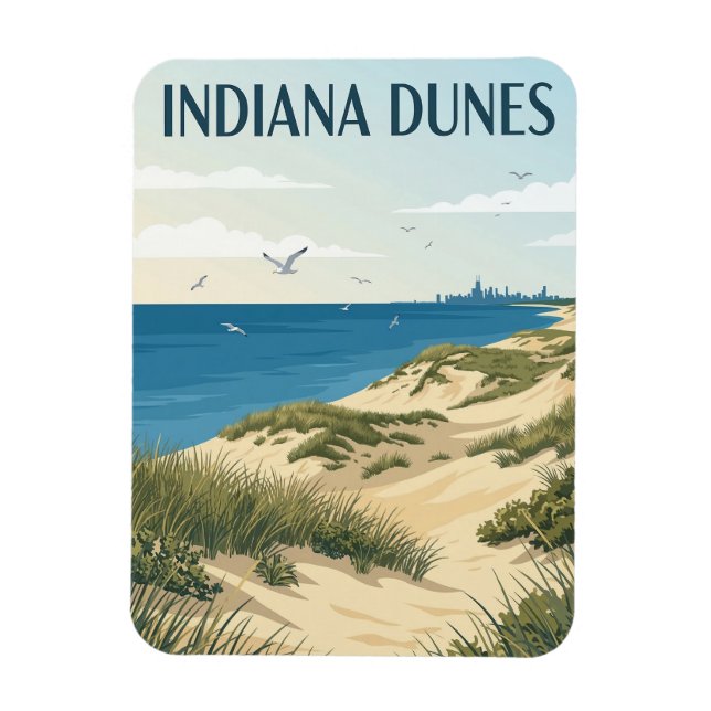 Indiana Dunes Magnet (Vertikal)