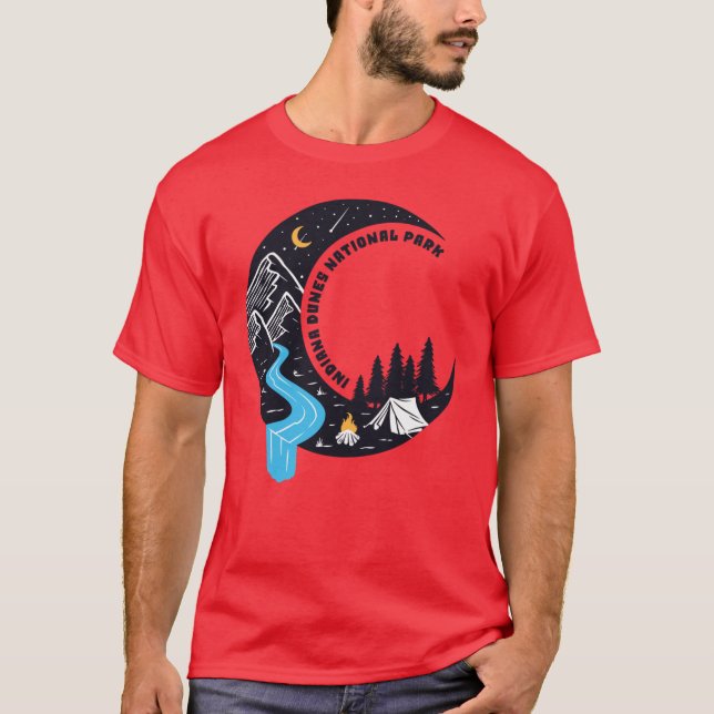 Indiana Dunes National Park Moon Camp T Shirt (Framsida)