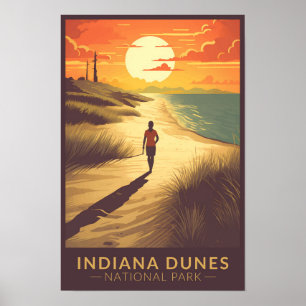 Indiana Dunes National Park Resa Konst Vintage Poster