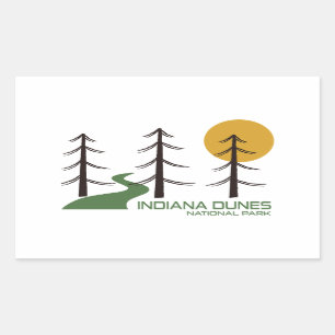 Indiana Dunes National Park Trail Rektangulärt Klistermärke