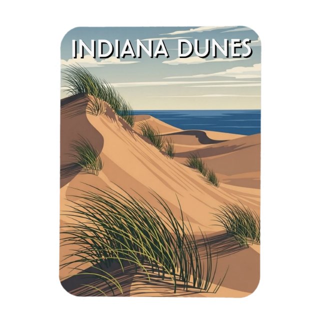 Indiana Dunes National Park Travel Magnet (Vertikal)