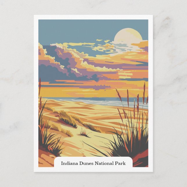Indiana Dunes National Park USA Vykort (Framsida)