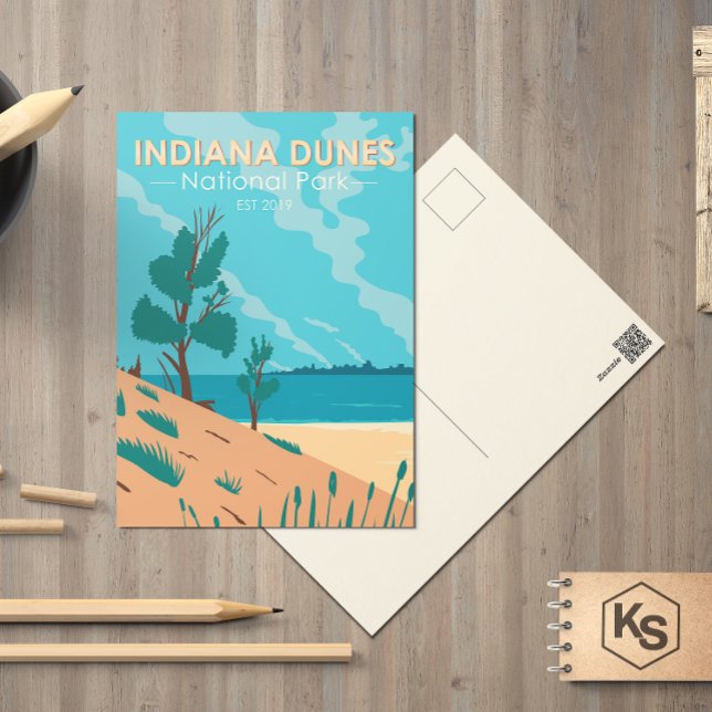 Indiana Dunes National Park Vintage Vykort (Skapare uppladdad)