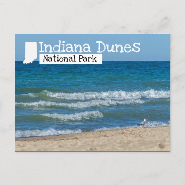 Indiana Dunes nationalpark Beach Vykort (Framsida)